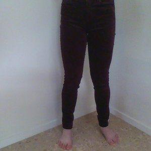 J. Crew Stretch Burgundy/Velvet Pants.